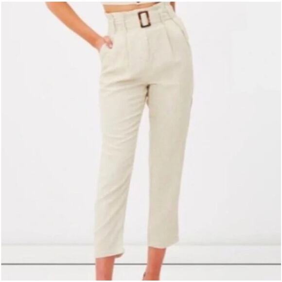 NWT Charlie Holiday Anthropologie Oasis High Rise Pant in Bone Cream Size 6 - Picture 6 of 6